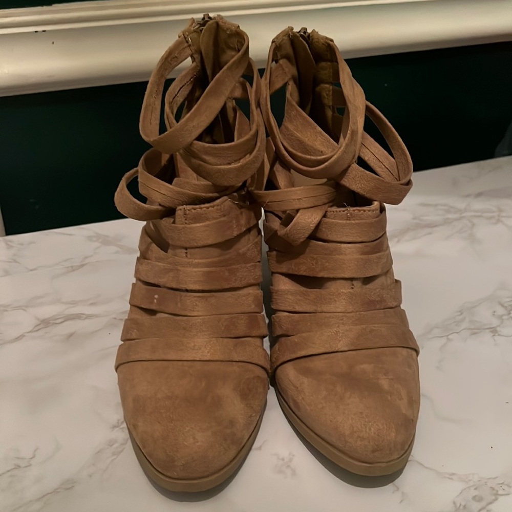 Charlotte Russe booties. Color: tan. Size: 8. Used condition